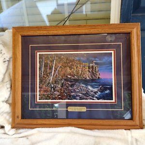WOOD FRAME "NORTH SHORE VISITORS PICTURE PRINT BY JIM HANSEL